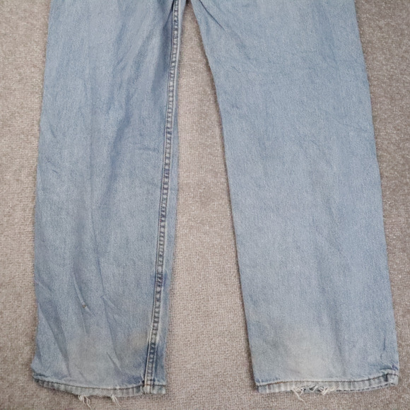 Levi's 550 Relaxed Fit 36x32 Light Wash Blue Denim Jeans - Picture 12 of 16